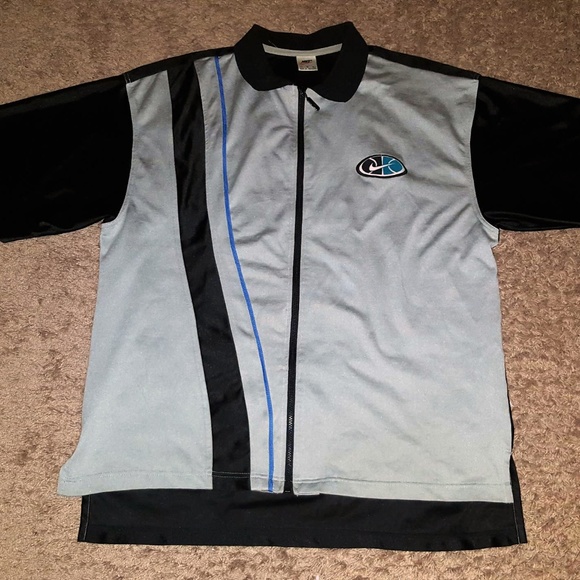 Nike Vintage Men's Zip Up Collared Shirt XL Gray - Picture 2 of 6